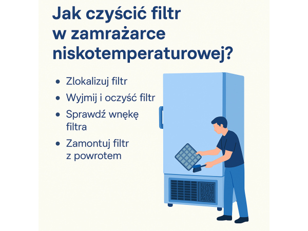 Jak czyścić filtr w zamrażarce niskotemperaturowej